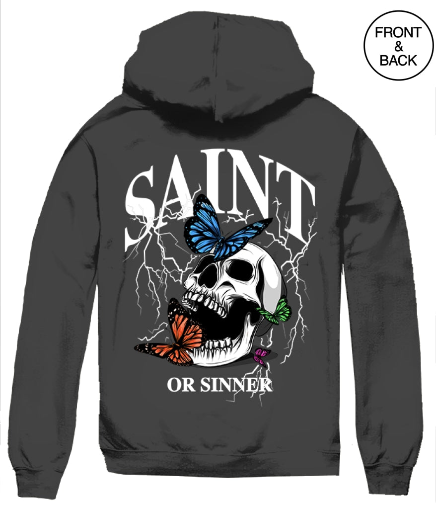 Big Size Saint Sinner Skull 2Xl / Black Mens Hoodies And Sweatshirts