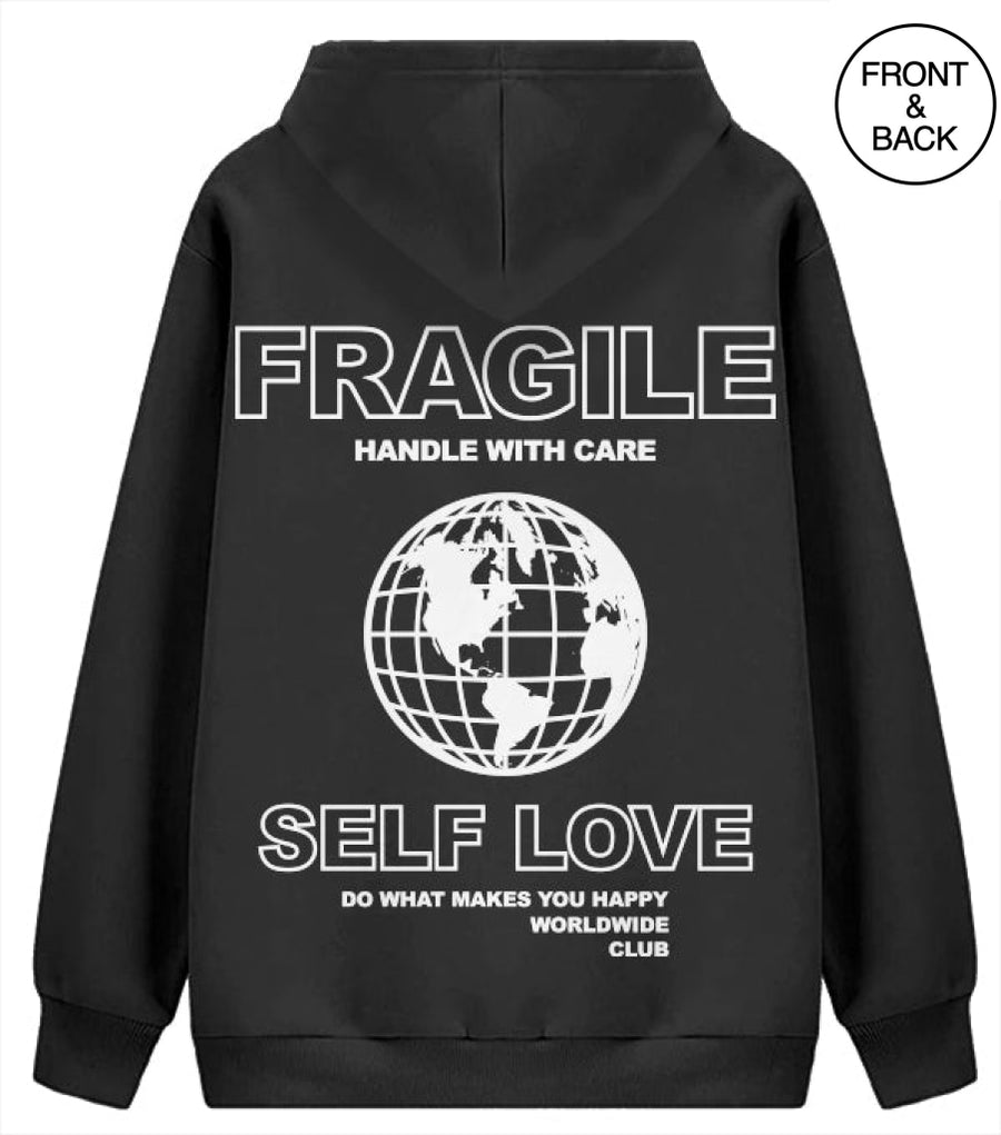 Fragile World S / Black Junior Hoodies