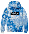 Big Size Savage Tie Dye Hoodie 2X / Blue Mens Hoodies And Sweatshirts