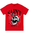 Saint Or Sinner Skull Tee S / Red Mens Tee