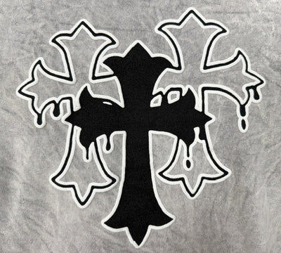 BLESSED TRI CROSS PUFF OXY HOODIE