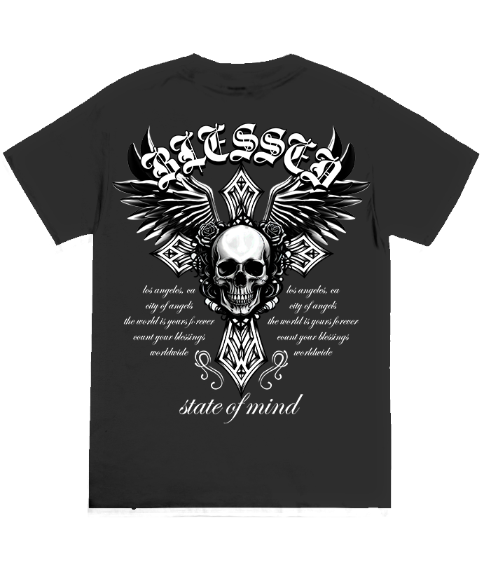 BIG SIZE BLESSED SKULL CROSS