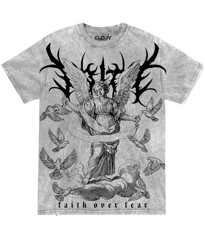 FAITH ANGEL DOVES SOFT MINERAL WASH TEE