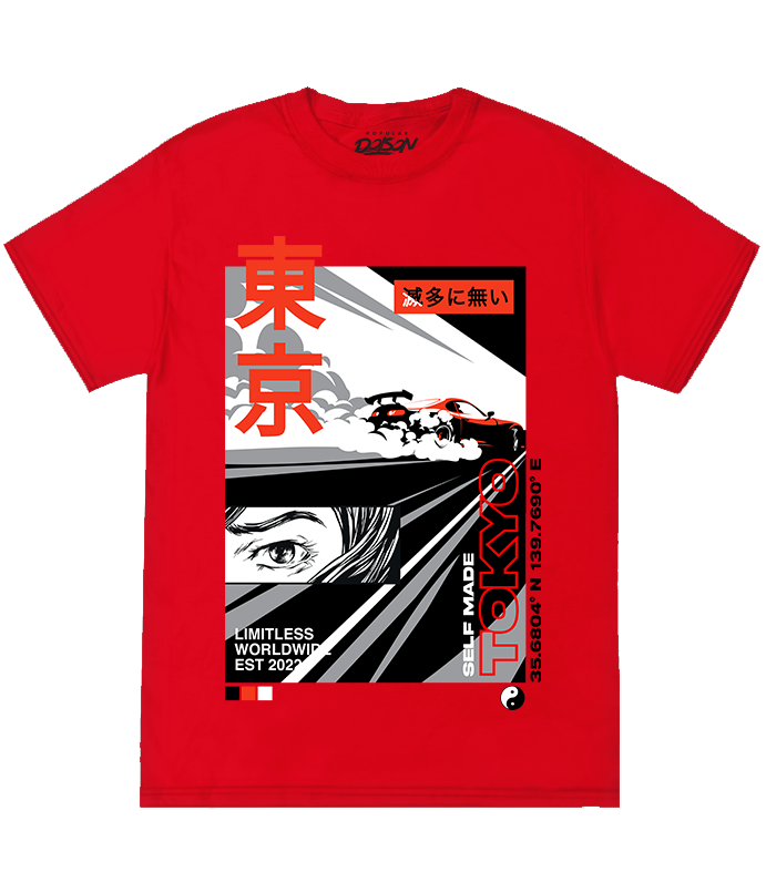 BIG SIZE ANIME RACING CAR TEE