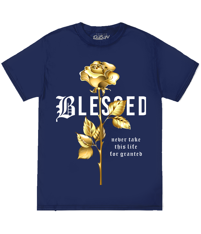 BIG SIZE BLESSED GOLD ROSE TEE
