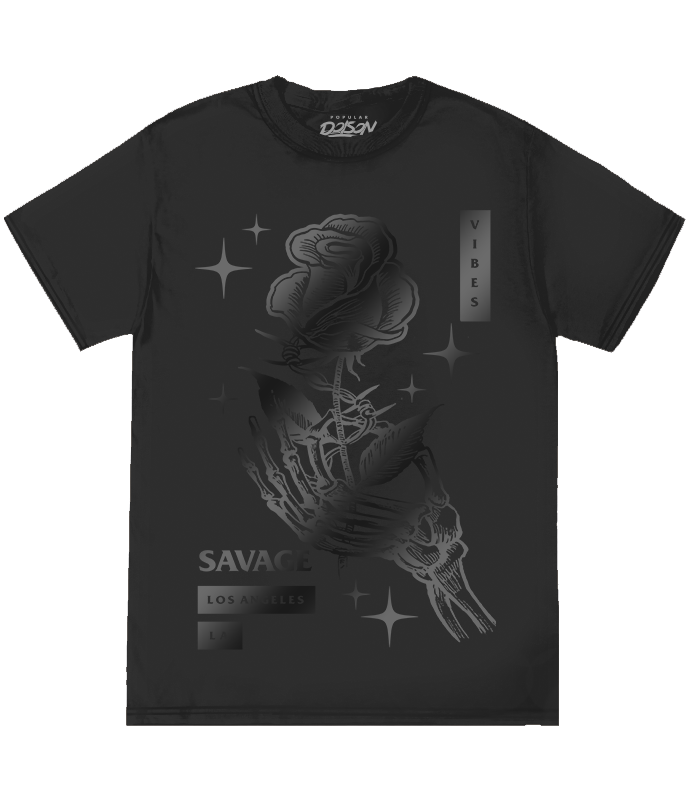 BARBED WIRE ROSE FOIL TEE