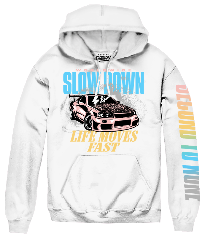 LIFE MOVES FAST CAR HOODIE
