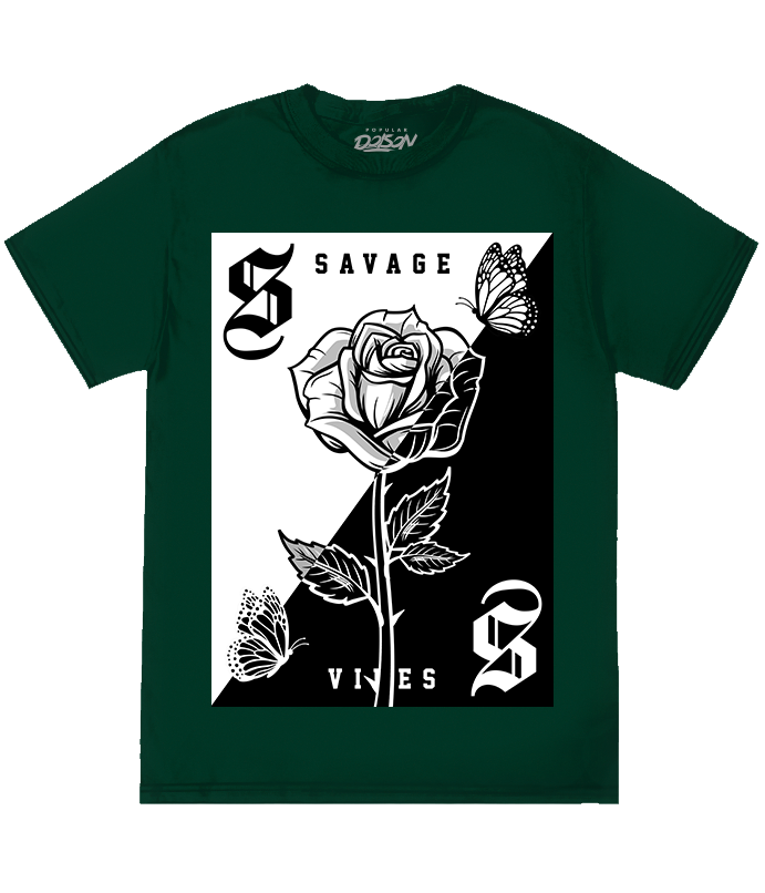 BIG SIZE ROSE PLAYING CARD TEE