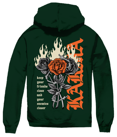 KARMA FLAME ROSE HOODIE