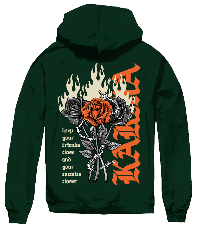 KARMA FLAME ROSE HOODIE