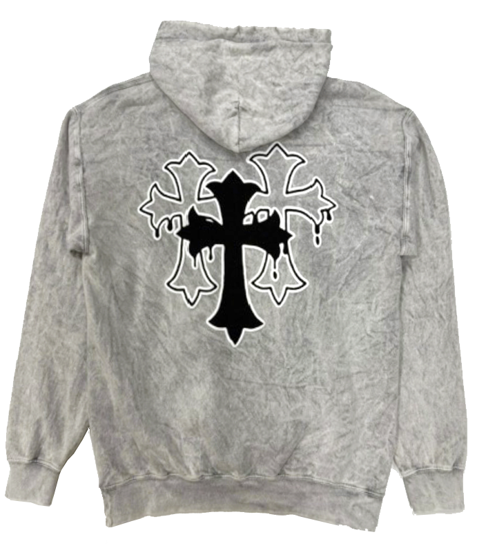 BLESSED TRI CROSS PUFF OXY HOODIE