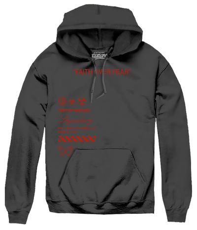 FAITH OVER FEAR STRIPE HOODIE