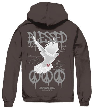 BIG SIZE HOODIE  BLESSED DOVE PEACE