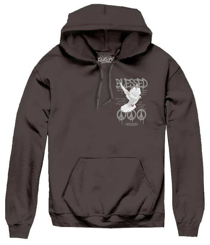 BIG SIZE HOODIE  BLESSED DOVE PEACE