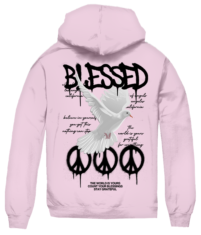 BIG SIZE HOODIE  BLESSED DOVE PEACE