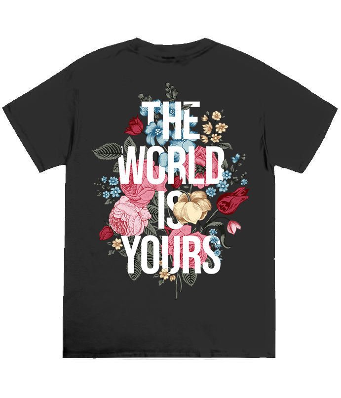 BIG GUY WORLD IS YOUR FLORAL TEE