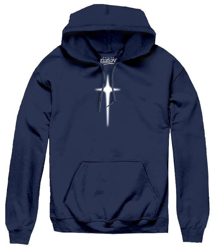 BIG SIZE FAITH OVER CROSS HOODIE