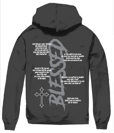 BLESSED PSALM CROSS HOODIE