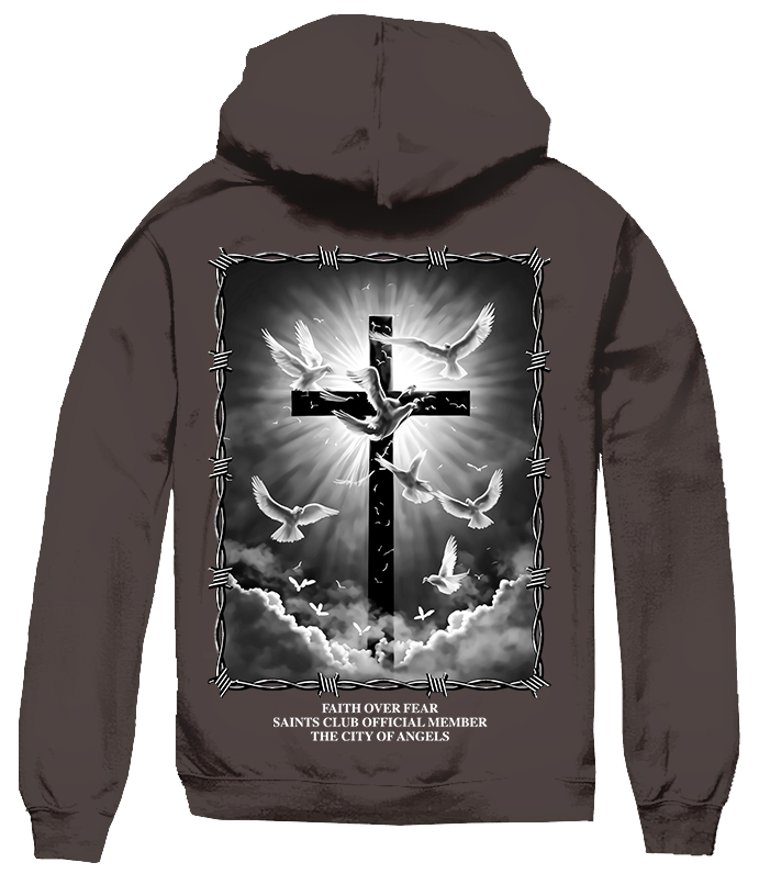 FAITH DOVES BARBED WIRE HOODIE