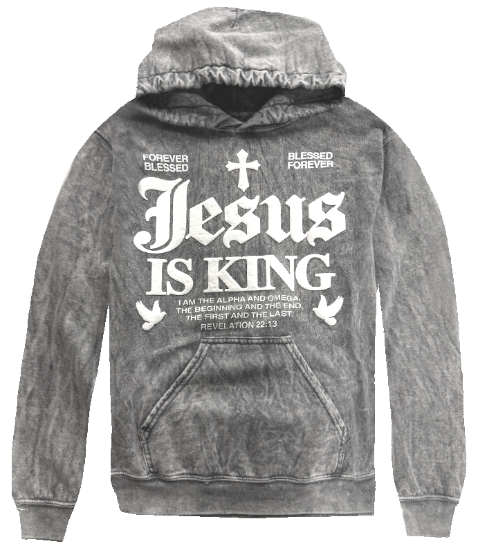 JESUS IS KING SOFT MINERAL HOODIE