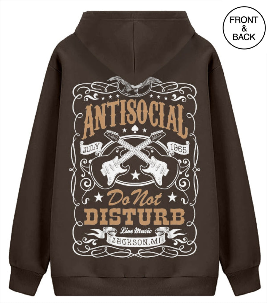Antisocial Do Not Disturb Rock S / Brown Junior Hoodies