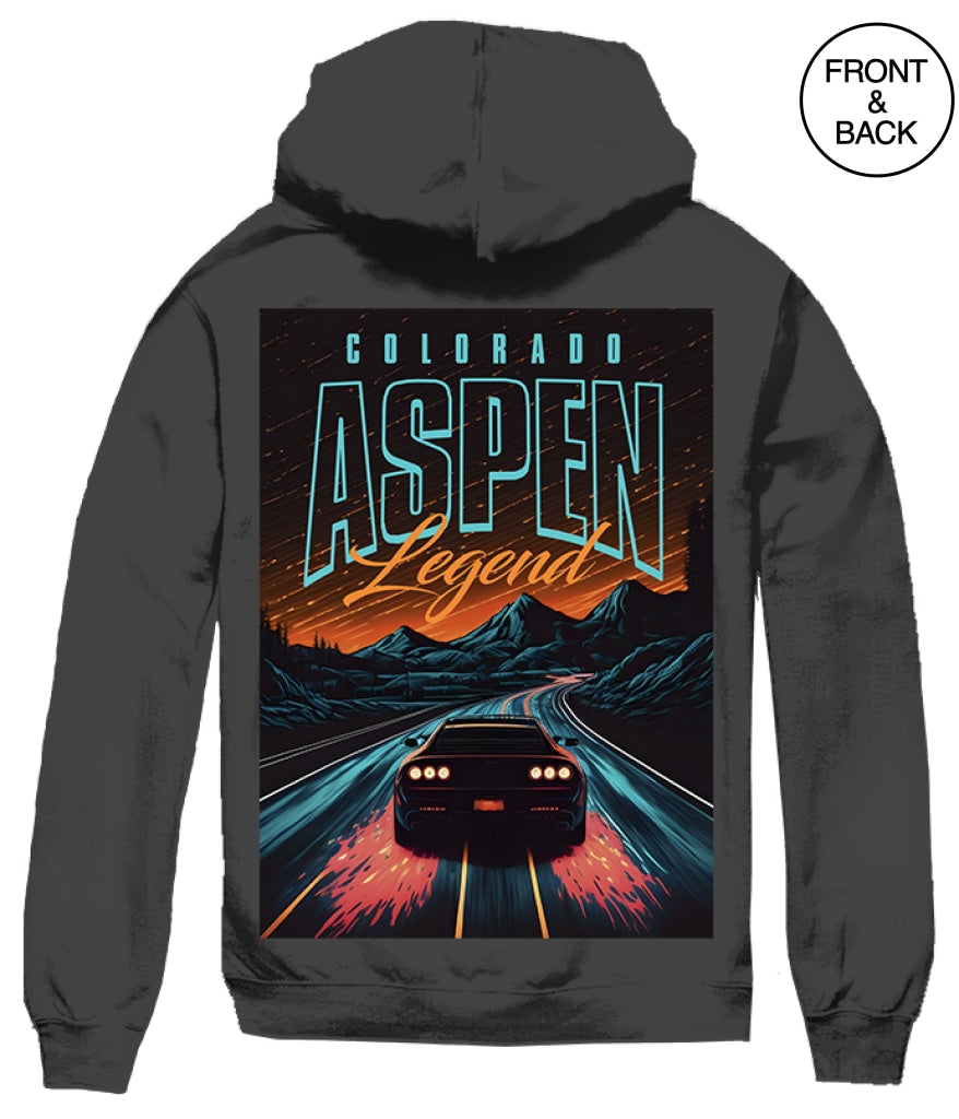 Aspen Sunset Car S / Black Mens Hoodies And Sweatshirts