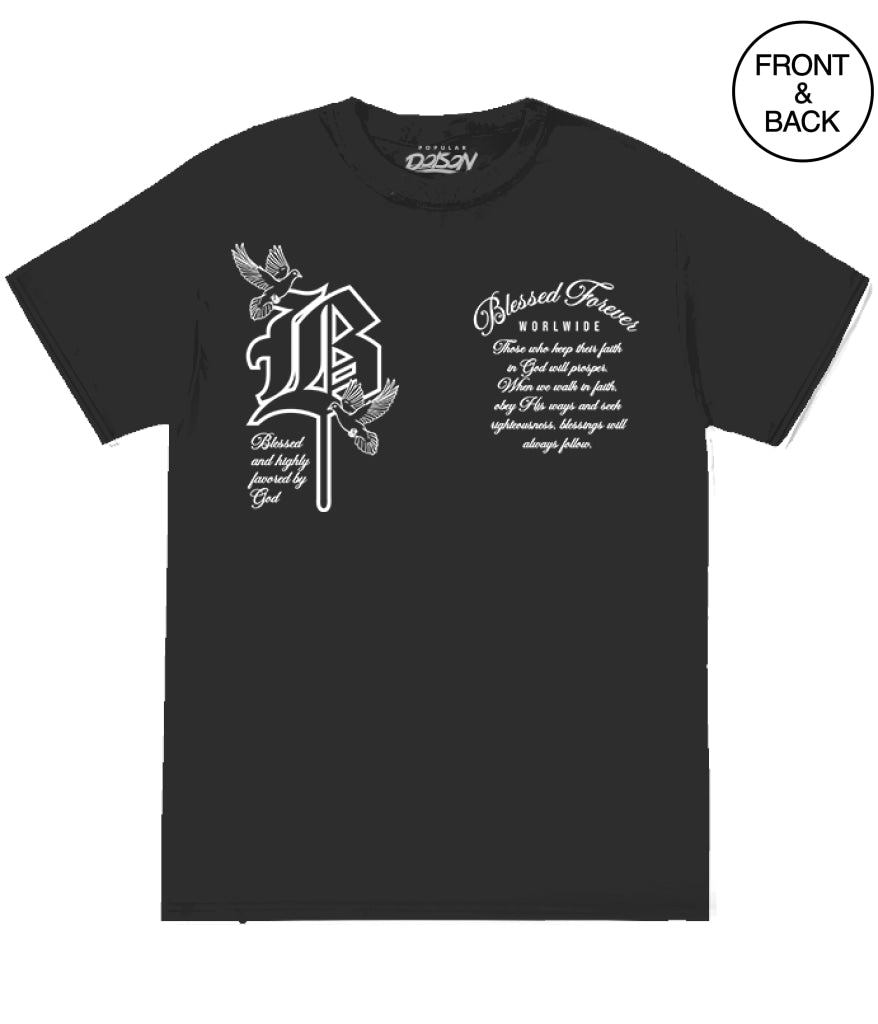 B BLESSED TEE - S / BLACK - Men’s Tee