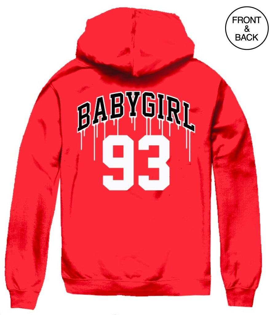 Babygirl 93 Hoodie S / Red Junior Hoodies