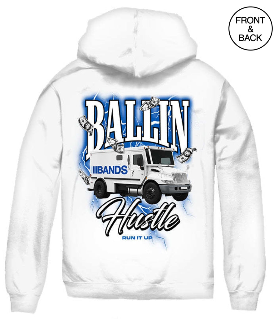 Balling Money Truck Hoods S / White Mens Hoodies And Sweatshirts