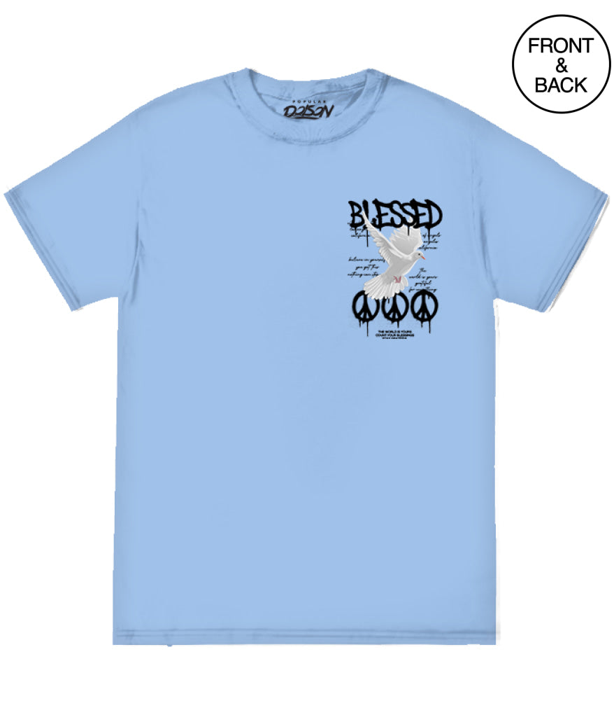 BIG GUY BLESSED DOVE PEACE TEE - 2X / LIGHT BLUE - Men’s Tee
