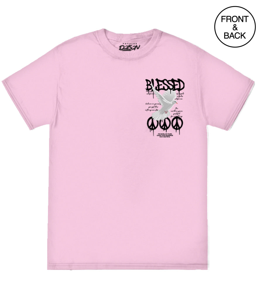 BIG GUY BLESSED DOVE PEACE TEE 2X / LIGHT PINK Men’s Tee