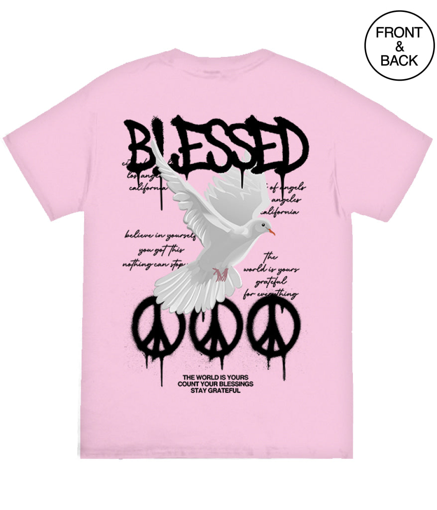 BIG GUY BLESSED DOVE PEACE TEE 2X / LIGHT PINK Men’s Tee