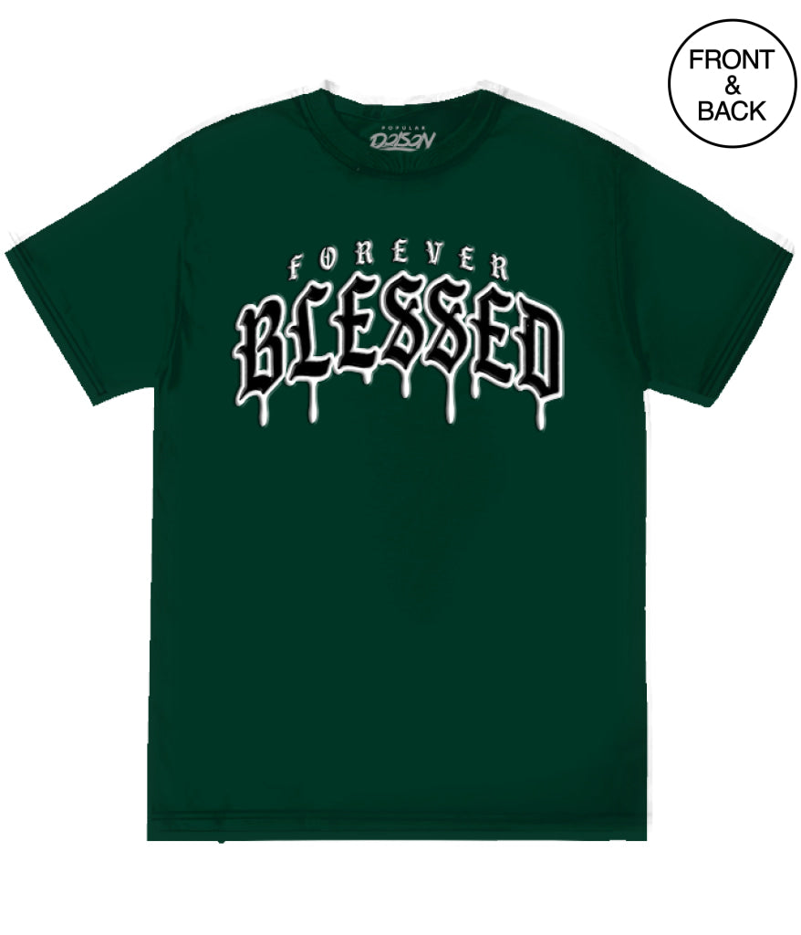 BIG GUY BLESSED FOREVER CROSS TEE - 2X / DARK GREEN - Men’s Tee