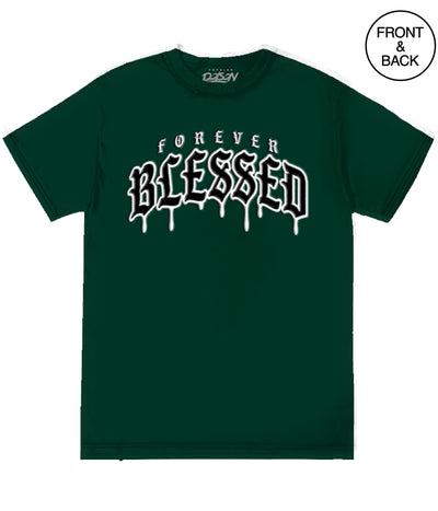 BIG GUY BLESSED FOREVER CROSS TEE - 2X / DARK GREEN - Men’s Tee