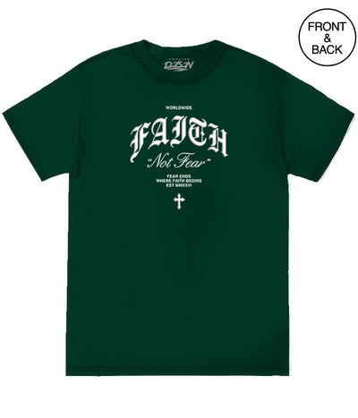 Big Guy Faith Not Fear Praying Hands 2X / Dark Green Men’s Tee