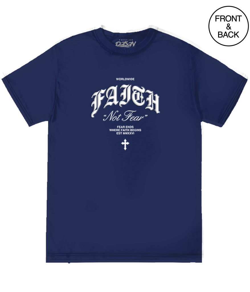 BIG GUY FAITH NOT FEAR PRAYING HANDS (Copy) 2X / NAVY Men’s Tee