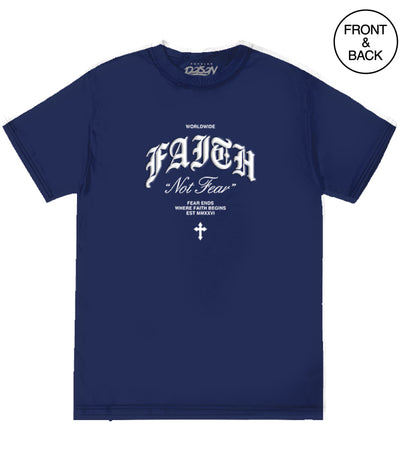 BIG GUY FAITH NOT FEAR PRAYING HANDS (Copy) 2X / NAVY Men’s Tee