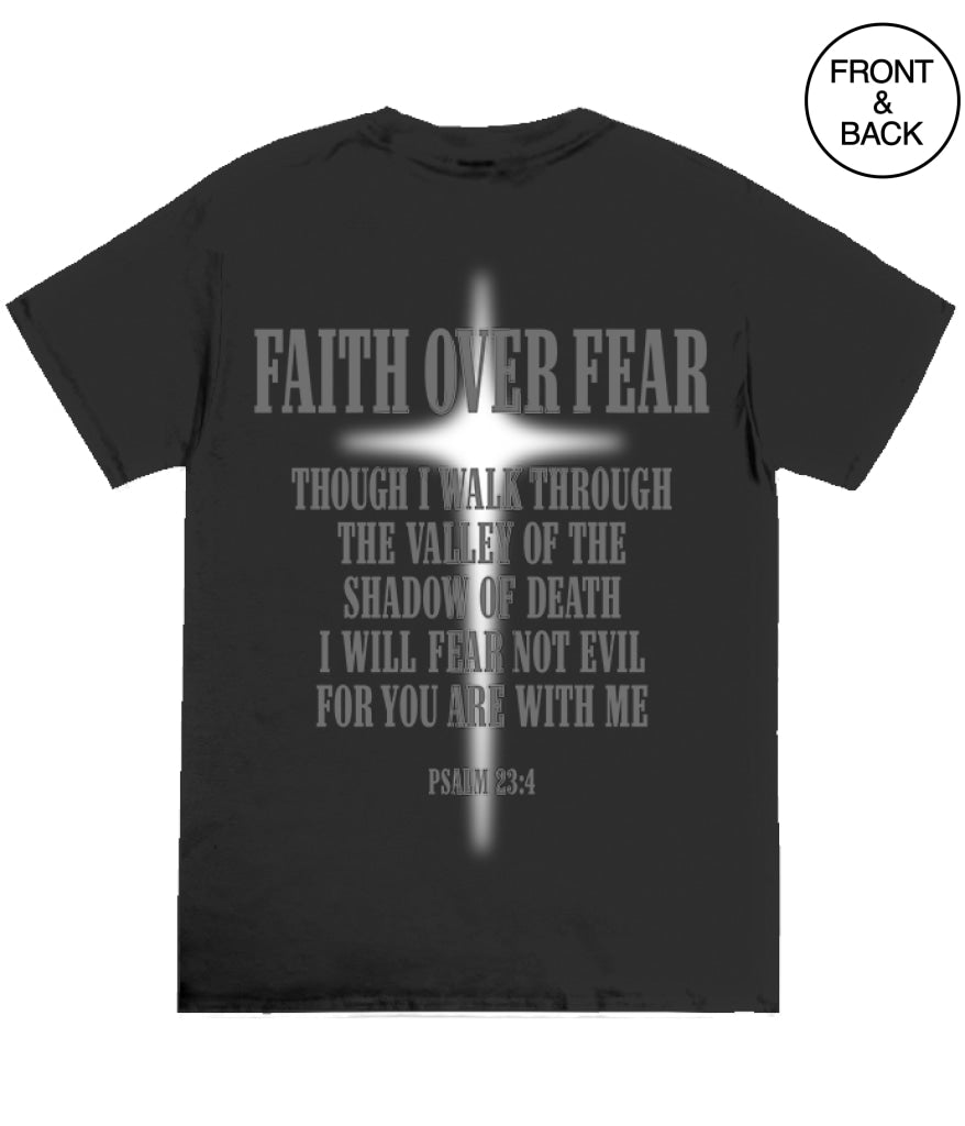 BIG GUY FAITH OVER CROSS 2X / BLACK Men’s Tee
