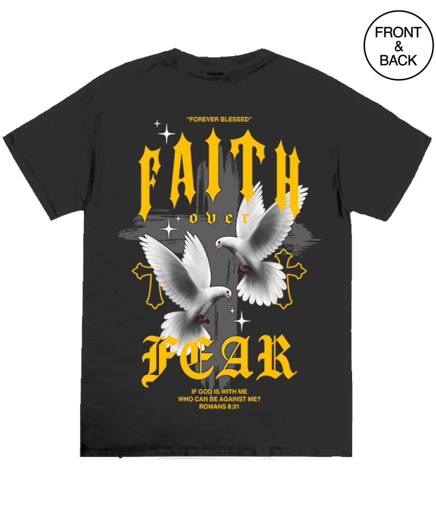 BIG GUY FAITH OVER FEAR DOVES TEE 2X / BLACK Men’s Tee