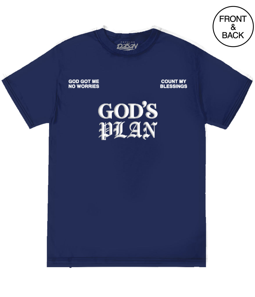BIG GUY GOD’S PLAN TEE 2X / NAVY Men’s Tee