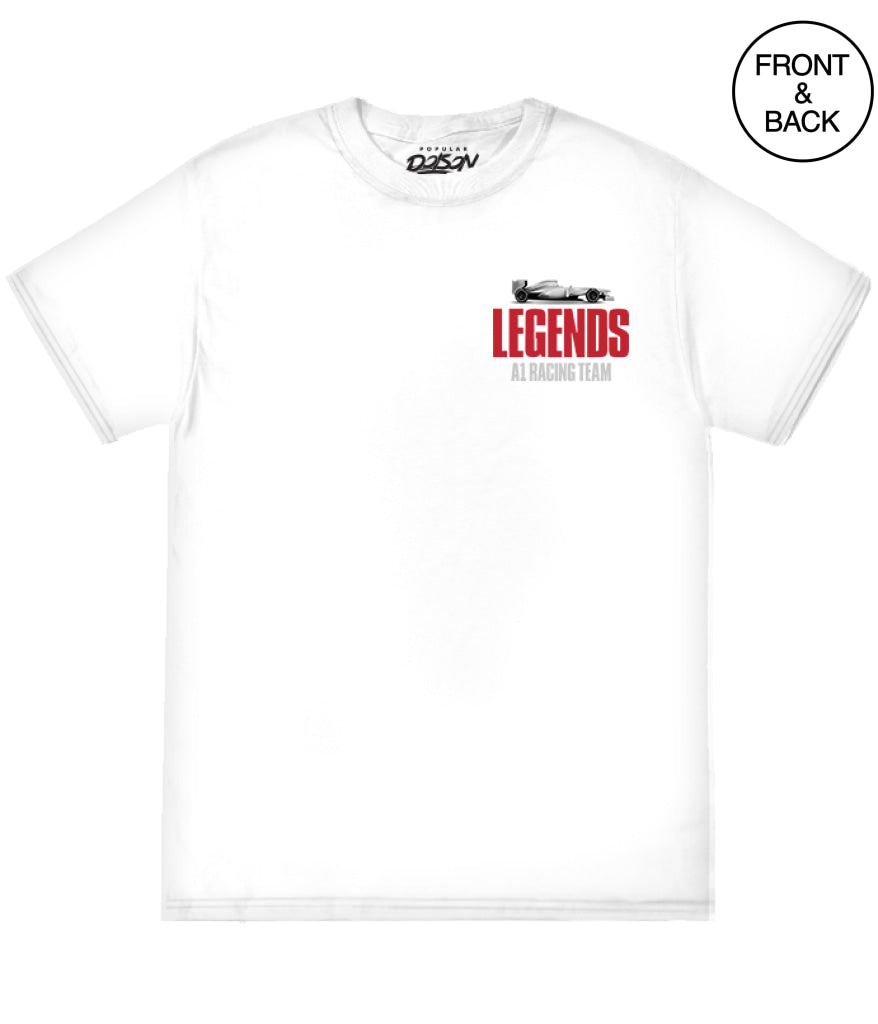 Big Guy Legends A1 Racing Team 2Xl / White Men’s Tee