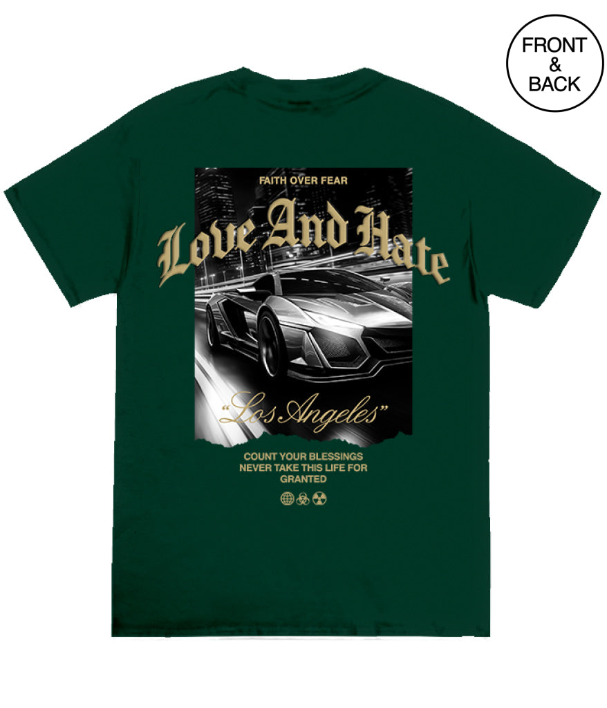 Big Guy Los Angeles Car Tee 2X / Dark Green Men’s Tee