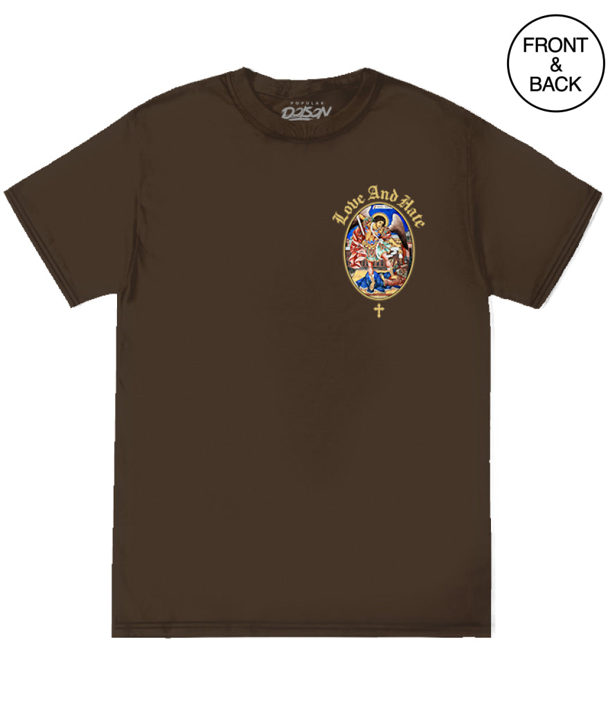 Big Guy Love And Hate Angel 2Xl / Brown Men’s Tee