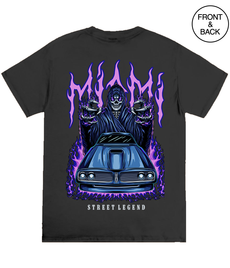 Big Guy Miami Reaper Car Tee 2X / Black Men’s Tee