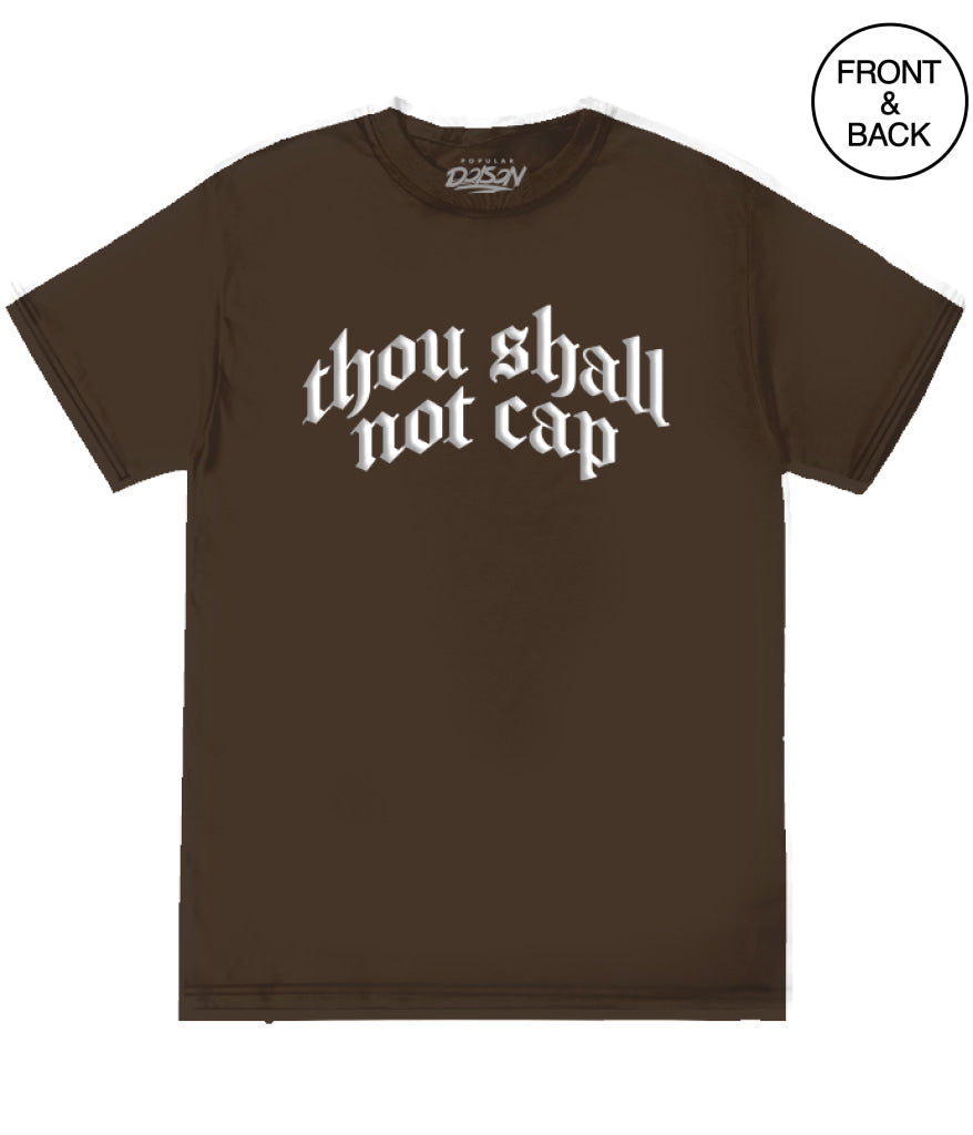 BIG GUY THOU SHALL NOT TEE 2X / DARK BROWN Men’s Tee