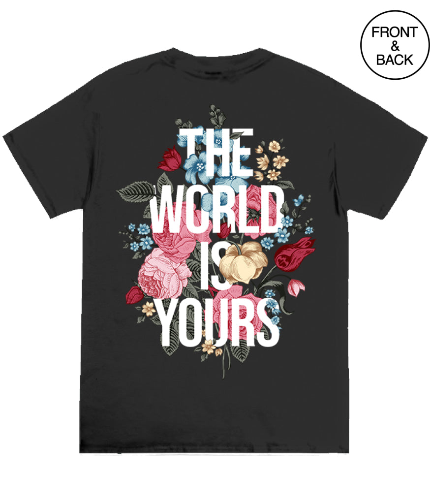 BIG GUY WORLD IS YOUR FLORAL TEE Men’s Tee