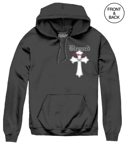 Big Size Blessed Cross Hood 2Xl / Black Men’s Hoodies And Sweatshirts