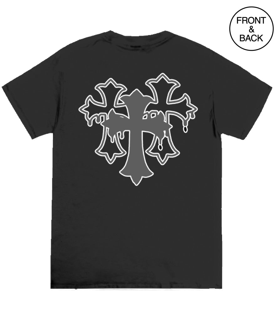 Big Size Blessed Cross Tee 2Xl / Black Men’s Tee