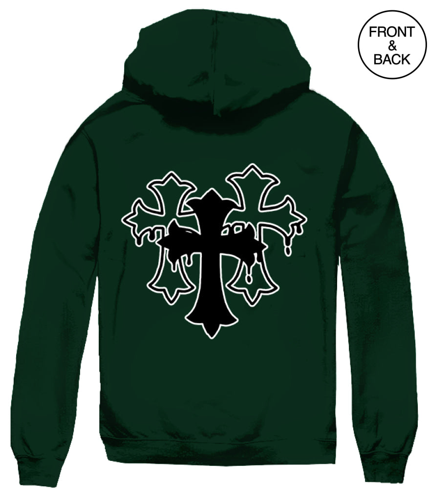 Big Size Bressed Tri Cross 2Xl / Dark Green Men’s Hoodies And Sweatshirts