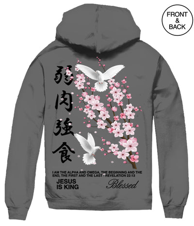 BIG SIZE BLOSSOM DOVE HOODIE 2XL / CHARCOAL Men’s Hoodies and Sweatshirts